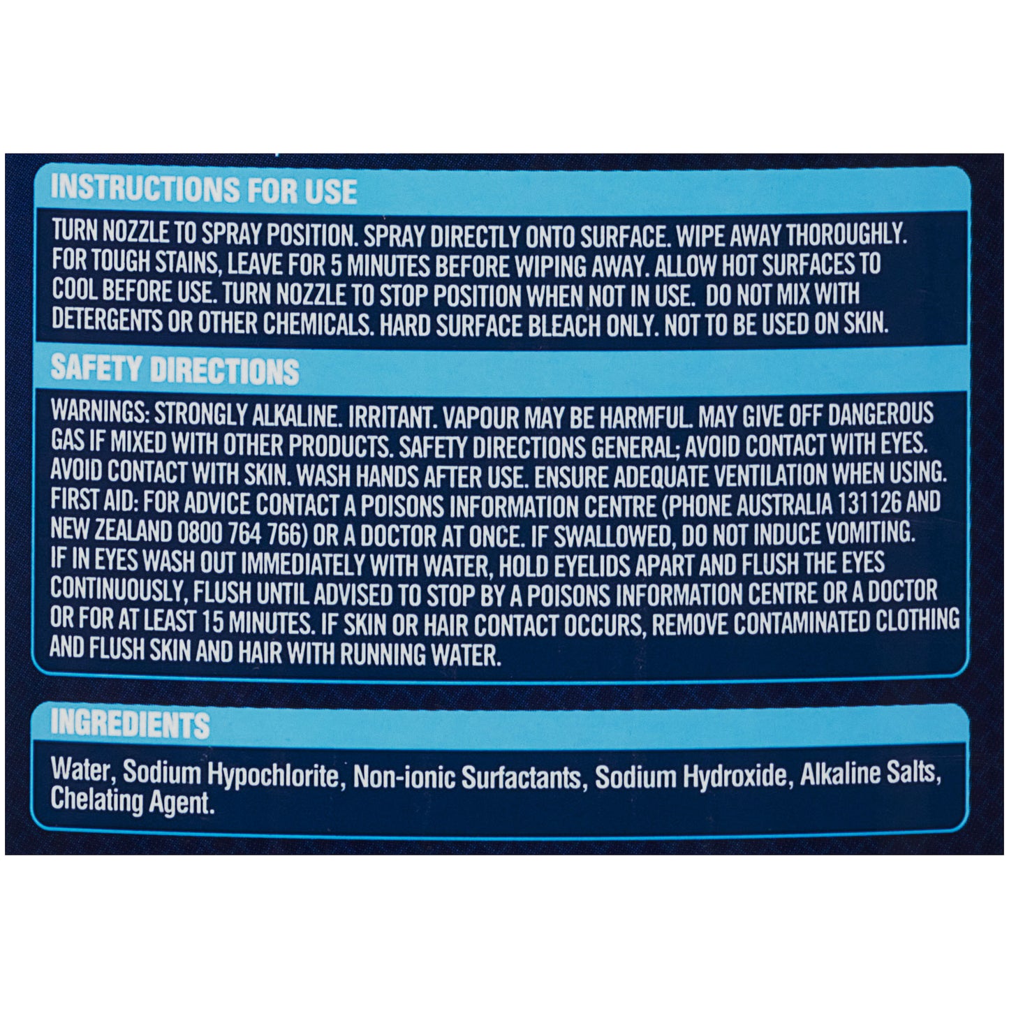 Domestos Multi-Purpose Bleach Spray 750mL