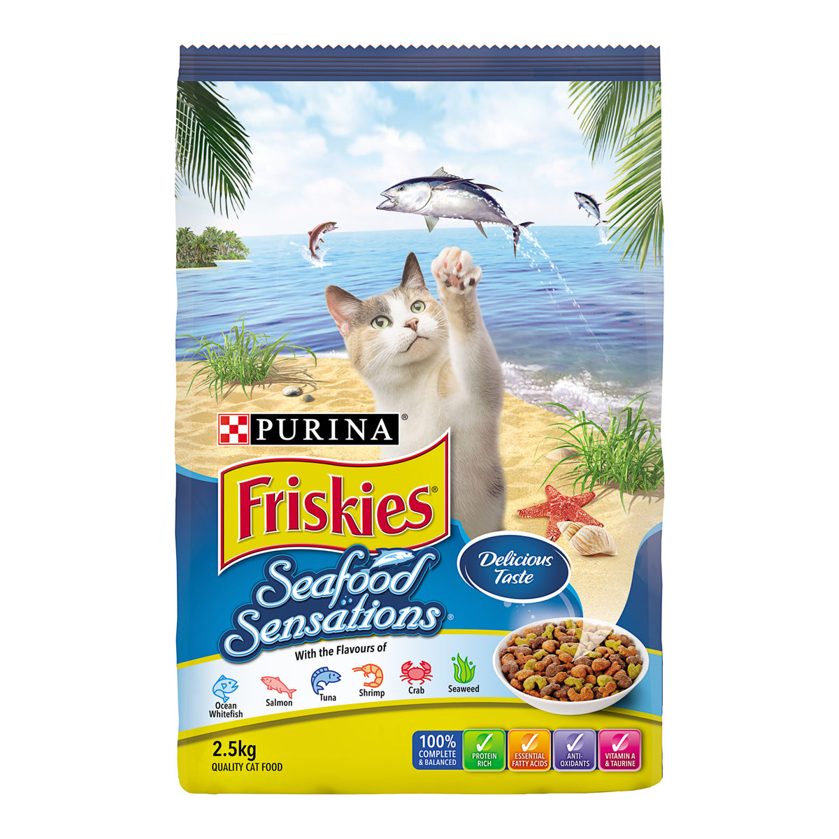 Friskies Dry Cat Food Seafood Sensation 2.5kg