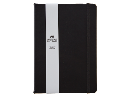 PU Hardcover Note Book Black A5