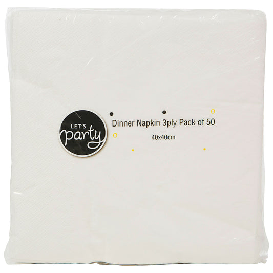 Dinner Napkins 3 Ply 50pk