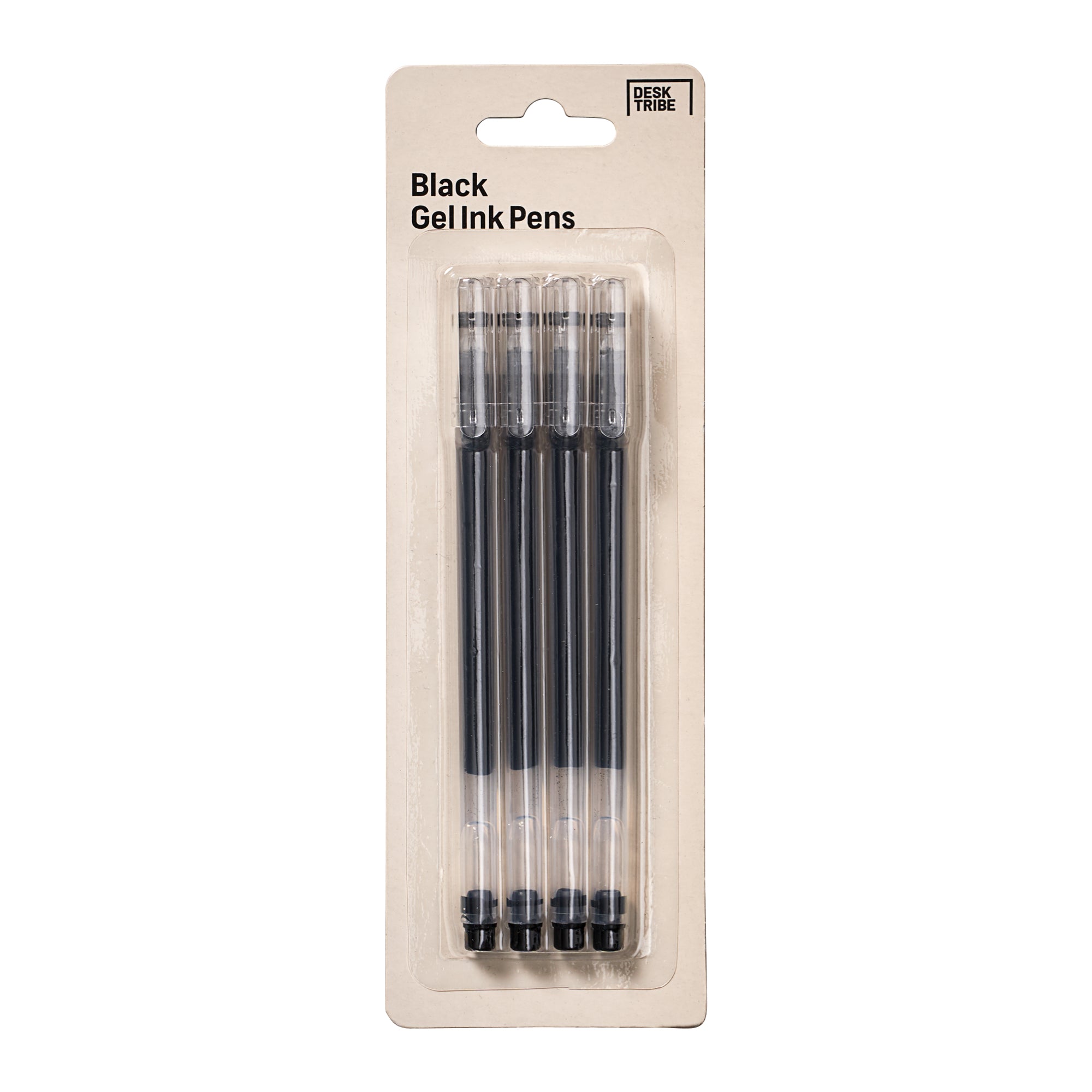 Desk Tribe Gel Pens Black 4pk The Reject Shop
