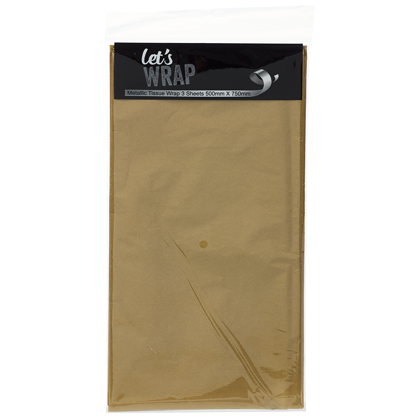 Tissue Paper Metallic Gold 50x75cm 3pk