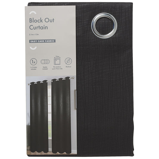 Block Out Curtain Black 2.1x1.2m