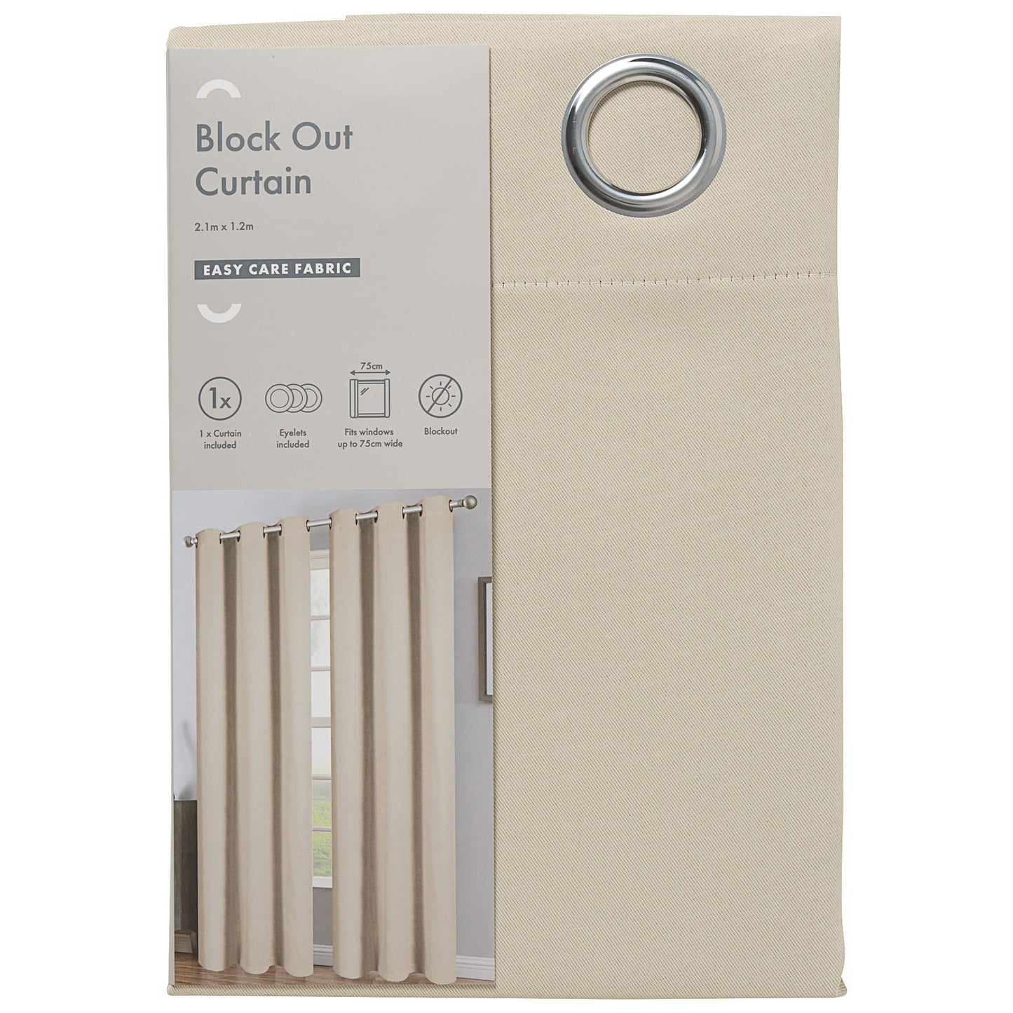 Block Out Curtain Ivory 2.1x1.2m