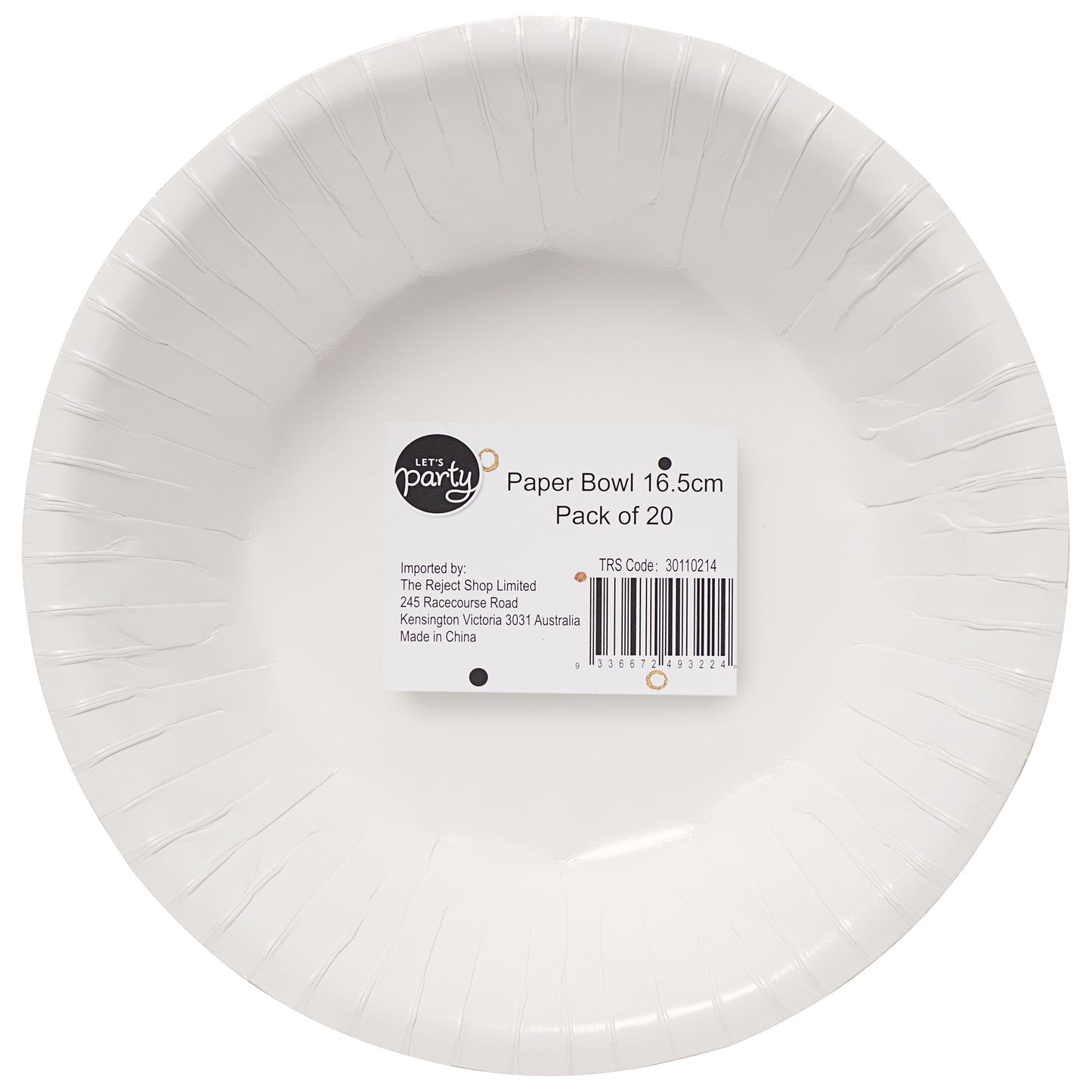 White Paper Bowl 16.5cm 20pk