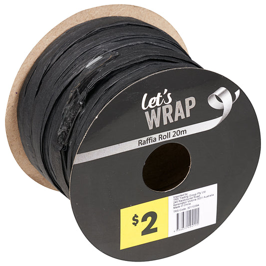 Raffia Roll 20m Assorted