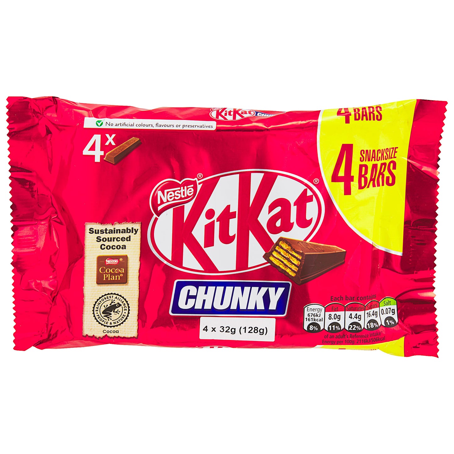 Nestle Kit Kat Chunky 4 Bars 128g