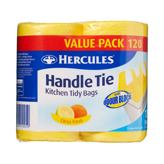 Hercules Kitchen Tidy Bags 12L Small 120pk Assorted
