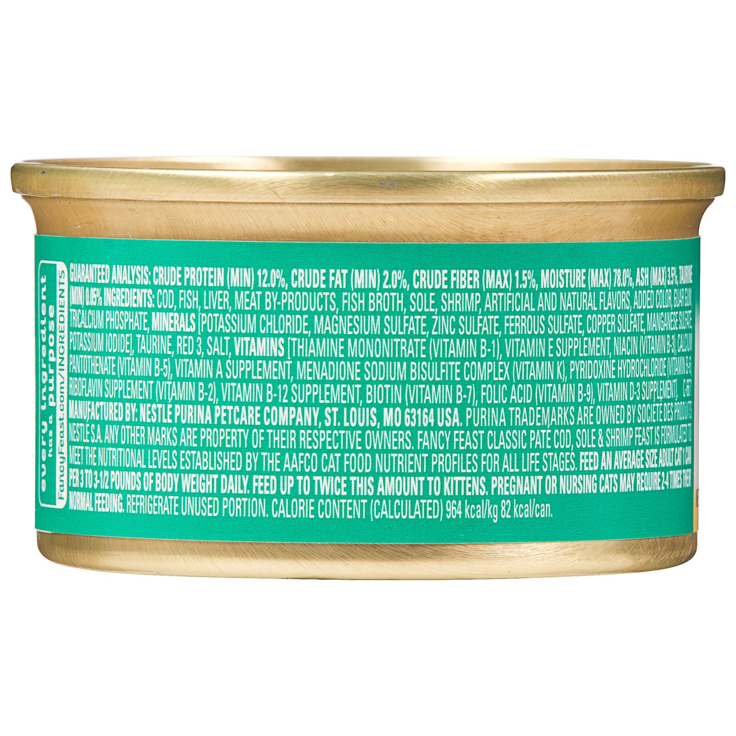 Fancy Feast Cod Sole Shrimp Pate 85g