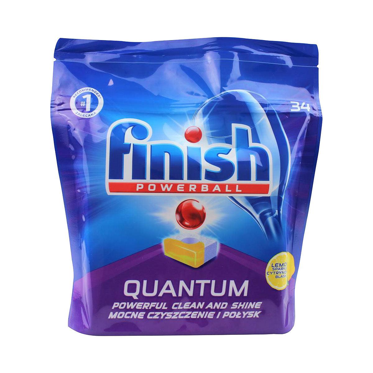 Finish Quantum Powerball Dishwashing Tablets Lemon 34pk The Reject Shop