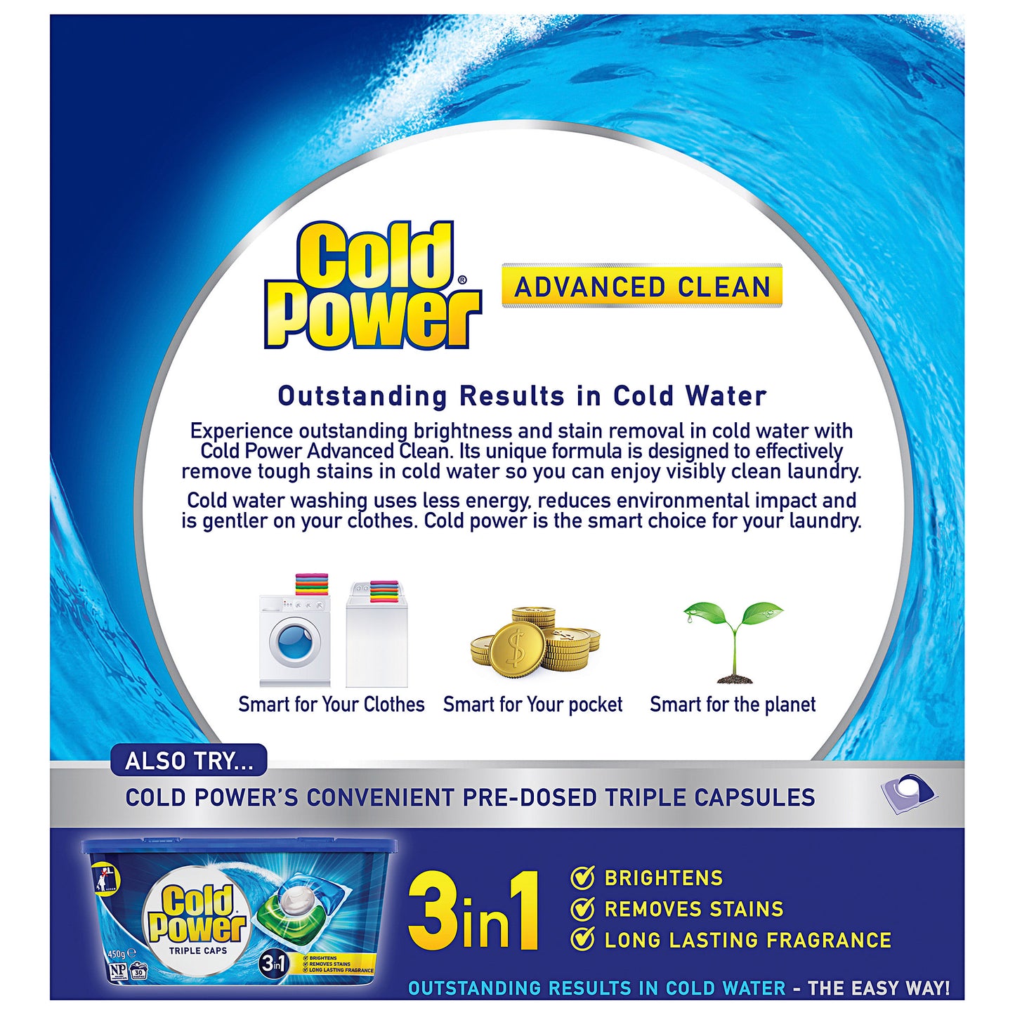Cold Power Laundry Powder Advanced Clean 2kg