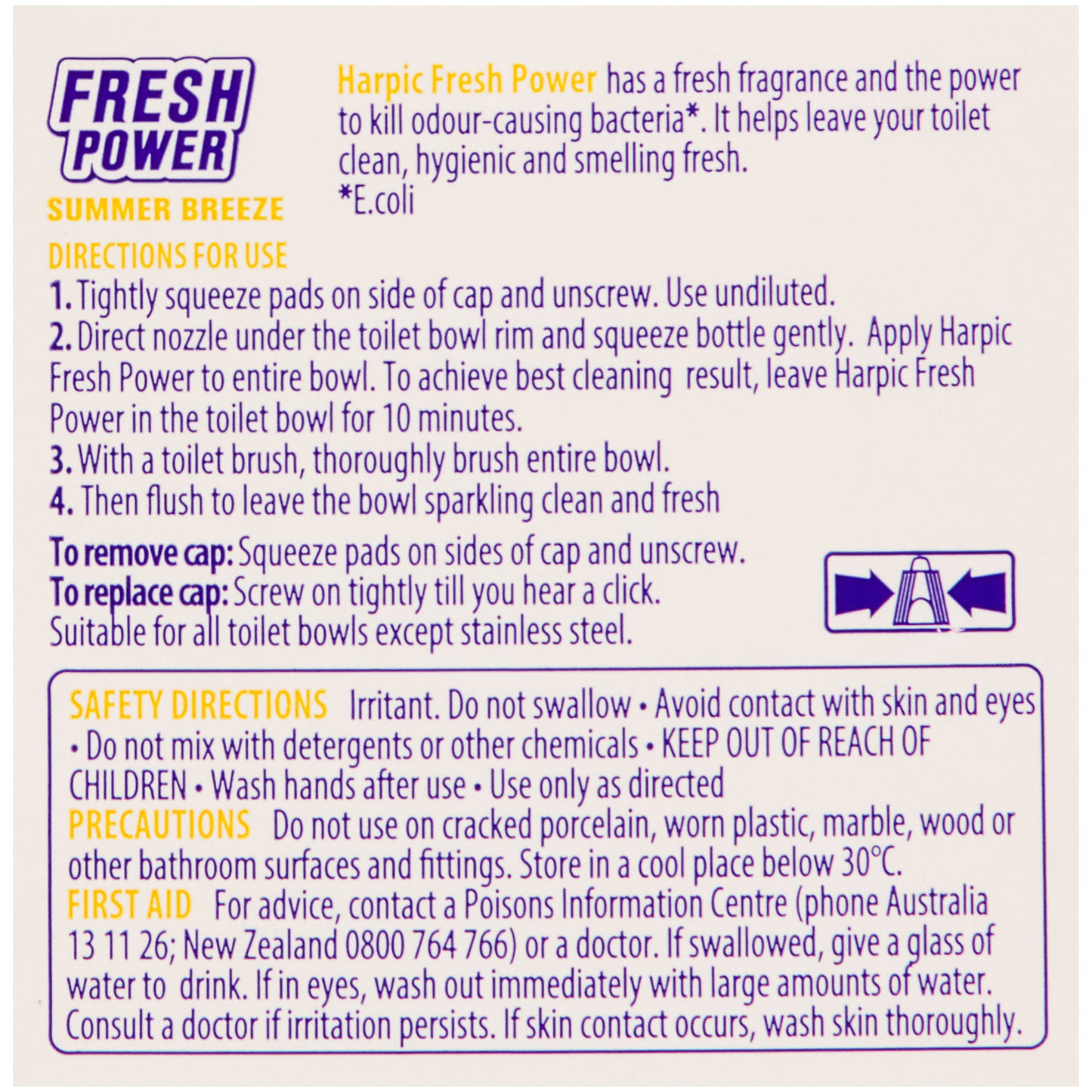 Harpic Toilet Gel Sparkling Citrus 450mL