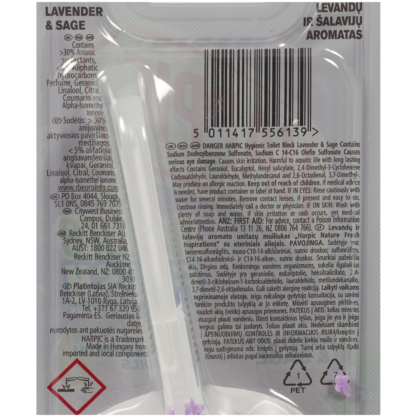 Harpic Nature Fresh Toilet Block Lavender & Sage 40g