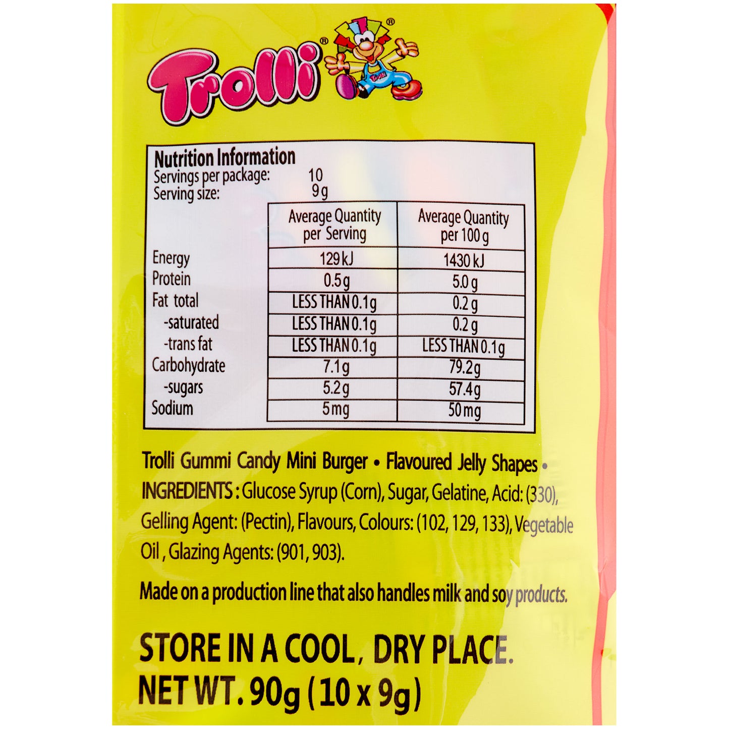 Trolli Burger Minis Share Bag 90g