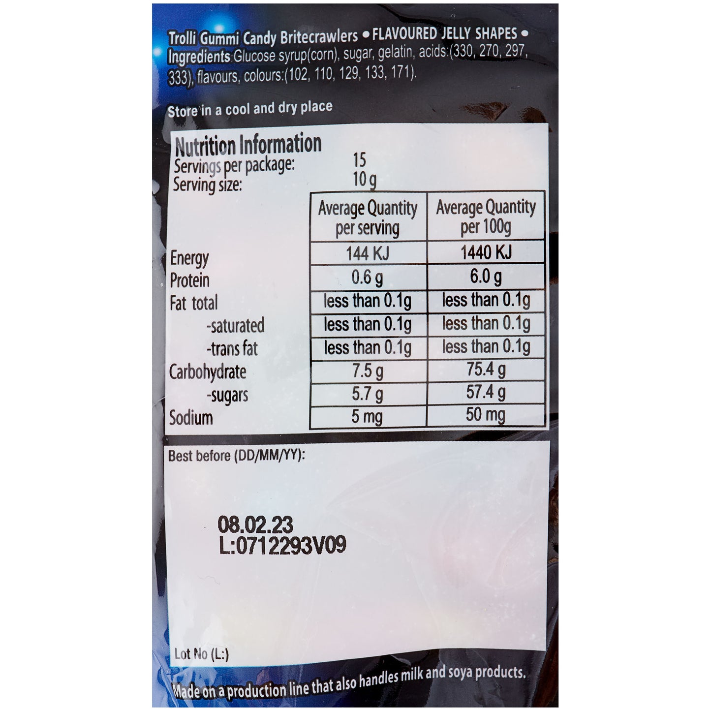Trolli Brite Crawlers Bag 150g