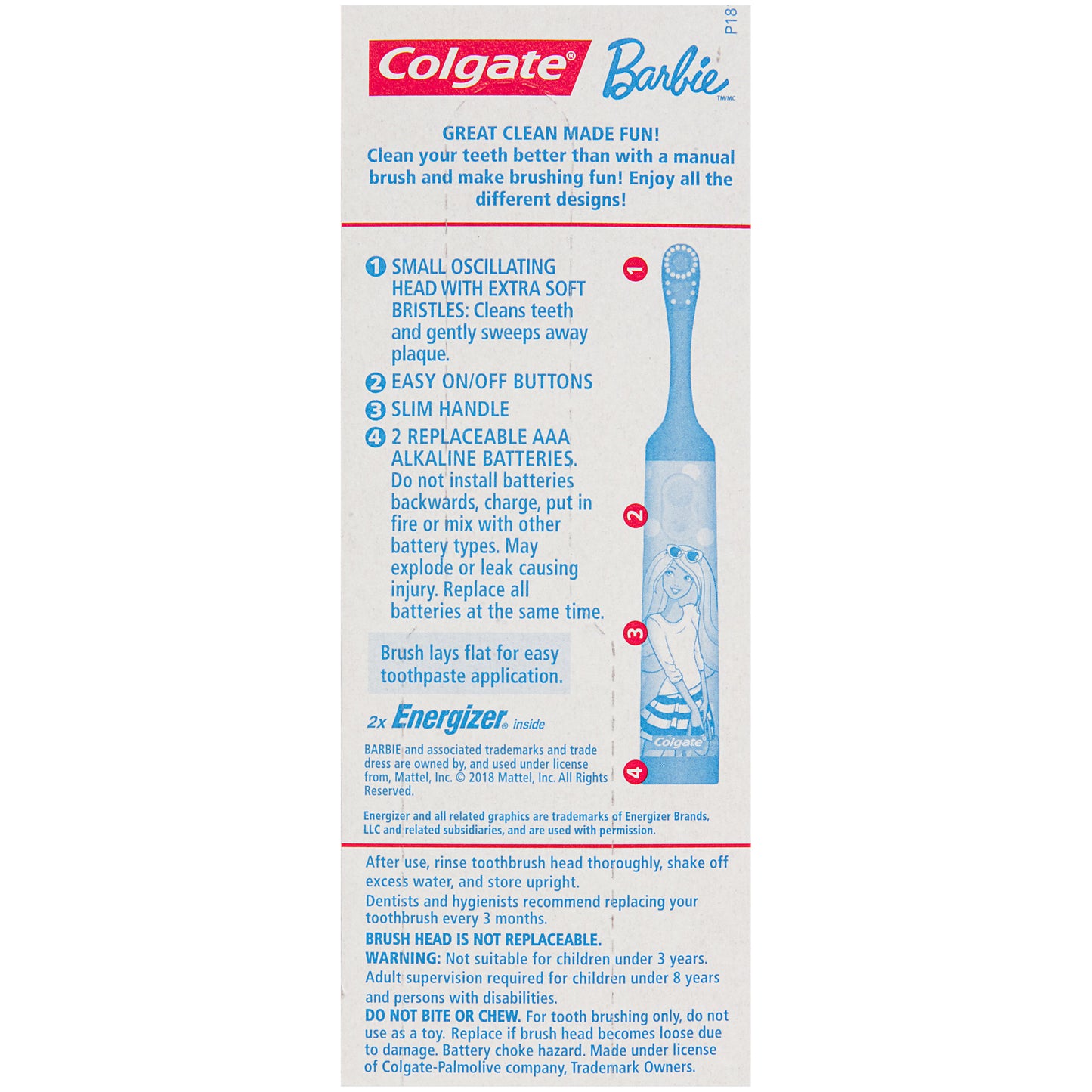 Colgate Kids Electric Toothbrush Kids Extra Soft - Batman Or Barbie