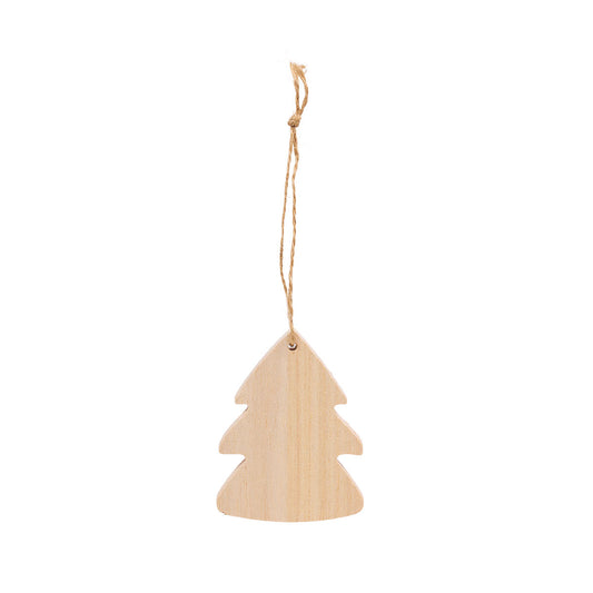 Christmas Tree Decoration Wooden Shape Assorted