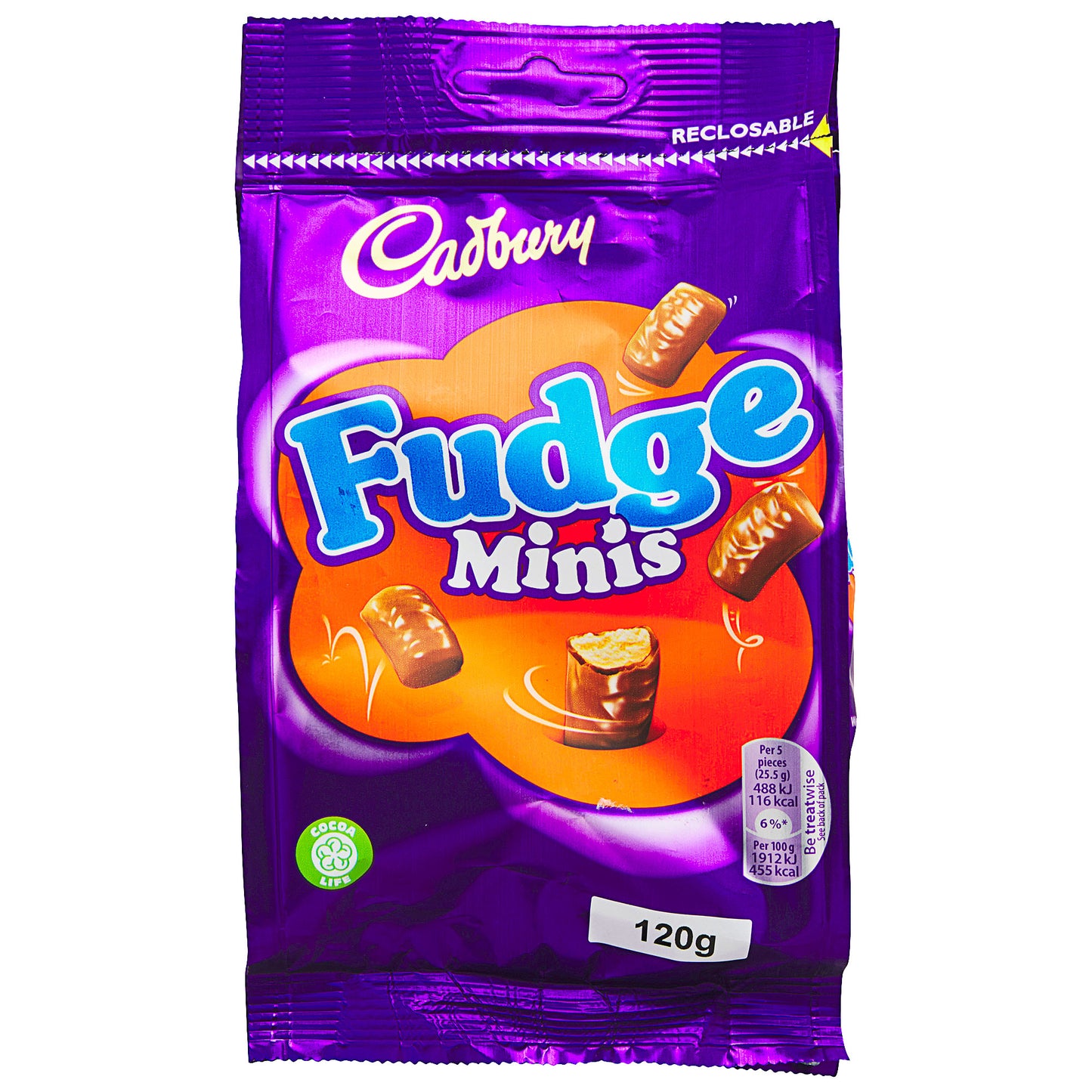 Cadbury Fudge Minis Choc Bag 120g