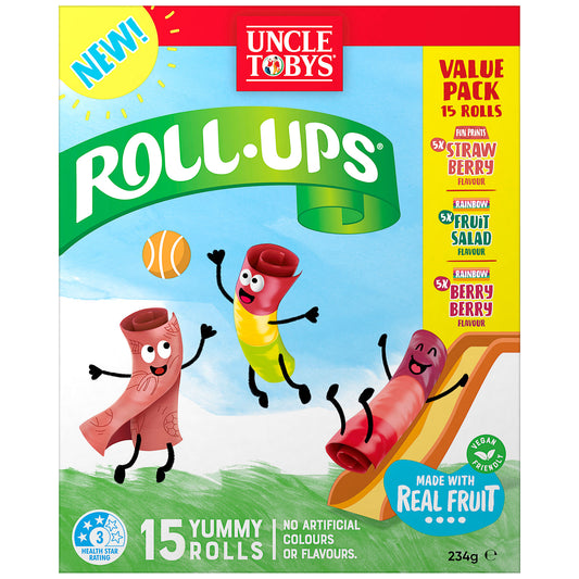Uncle Toby Roll Ups 15 Pack 234g