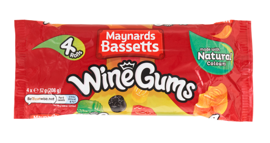 Maynards Wines Gums 4pk 4x52g