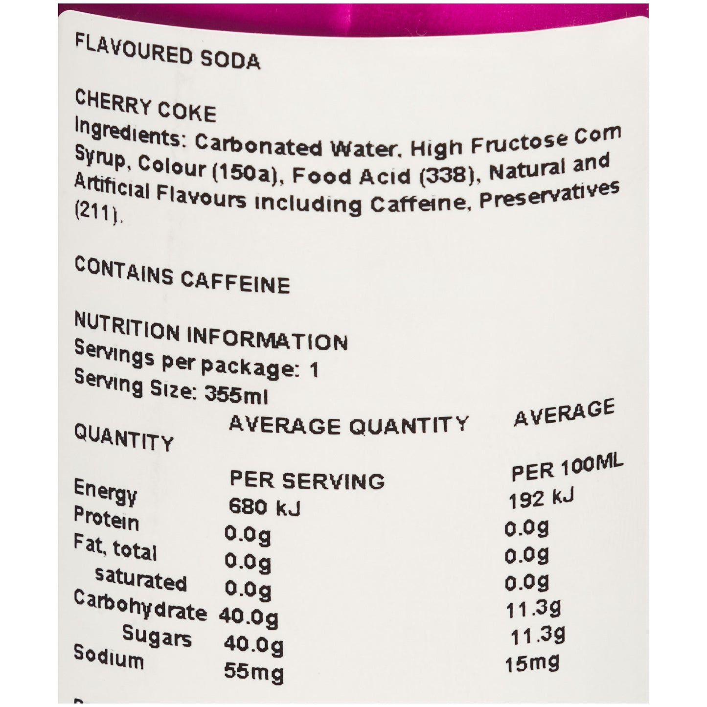 USA Cherry Coke Can 355mL