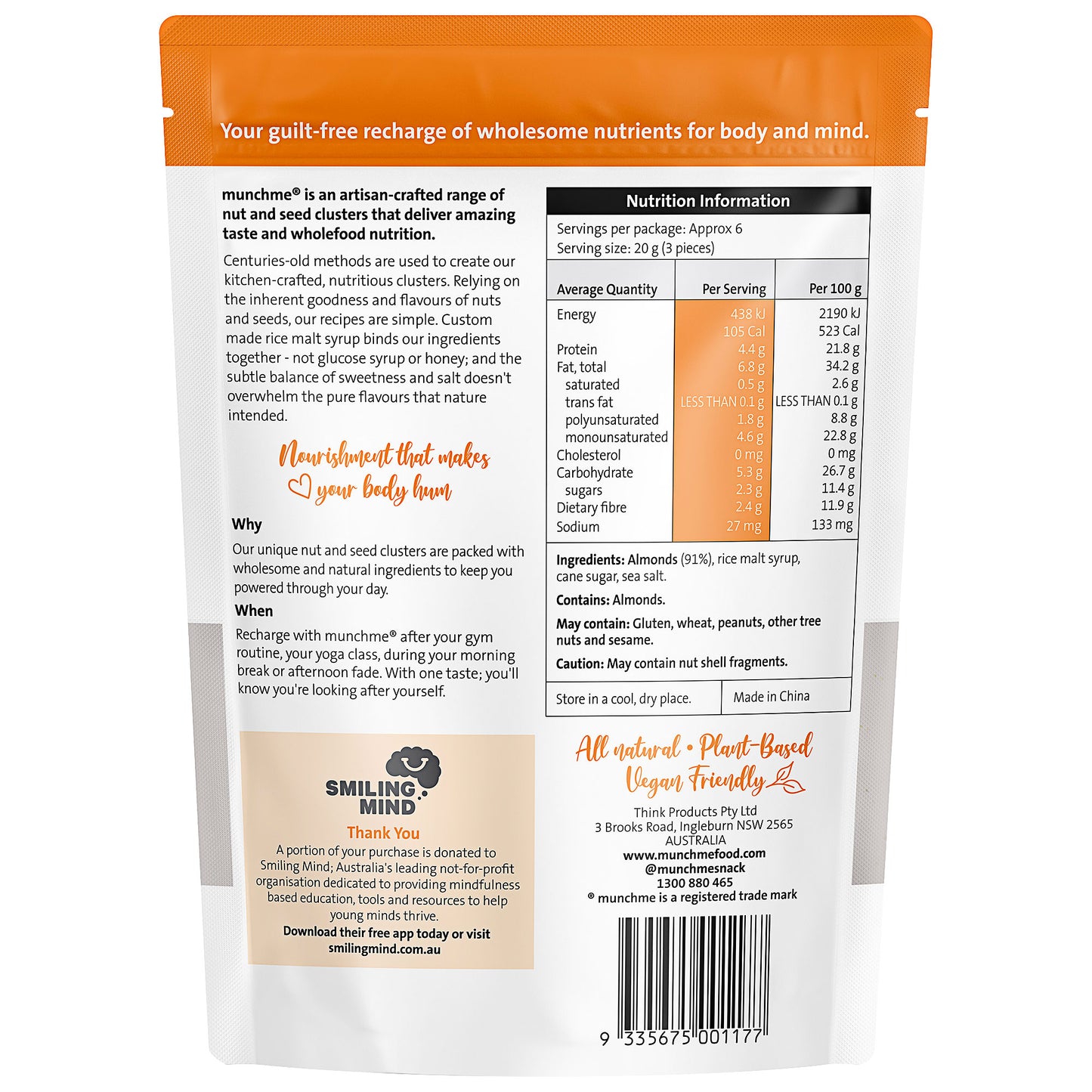 Munchme Roasted Almond 120g