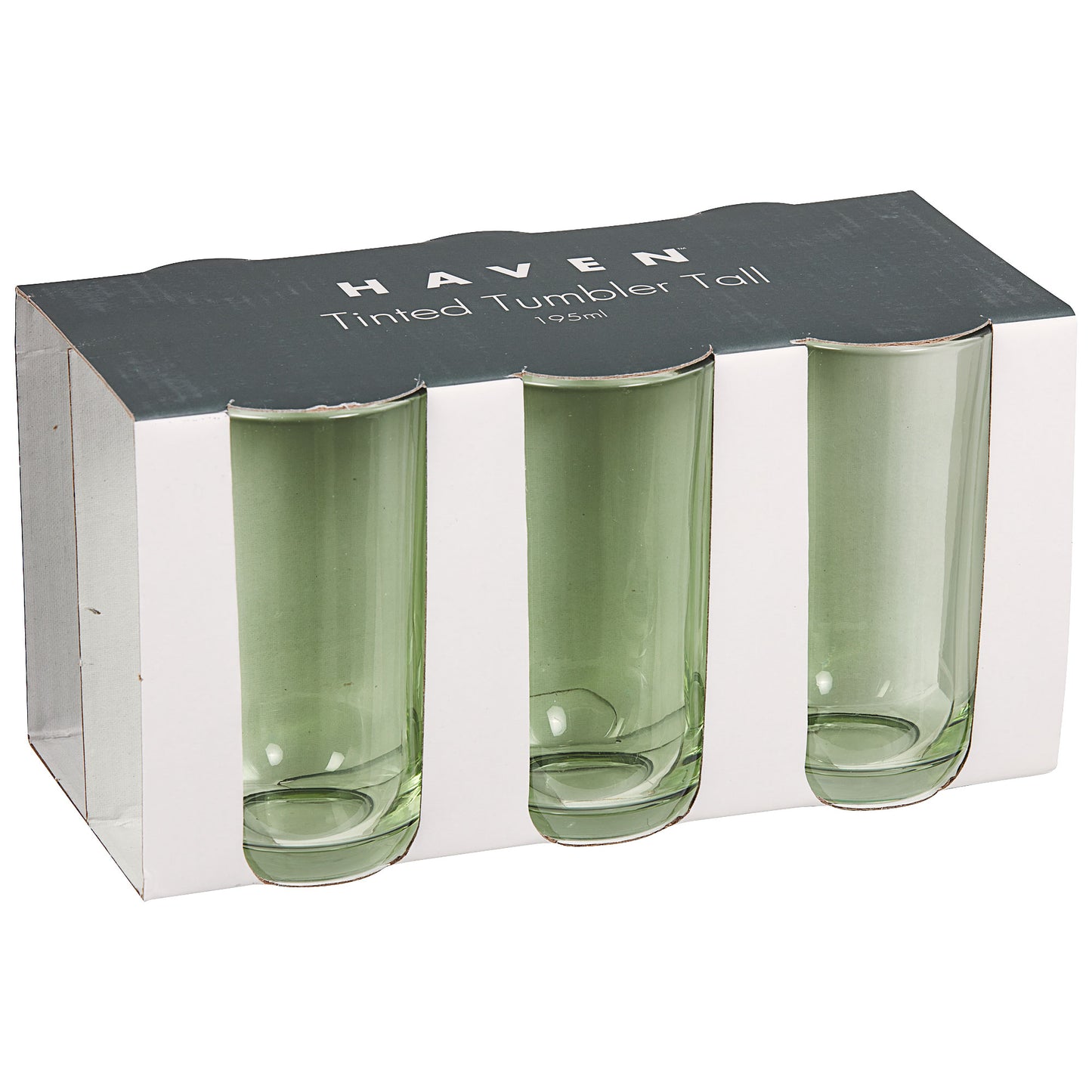Tinted Glass Tumbler Tall 6pk