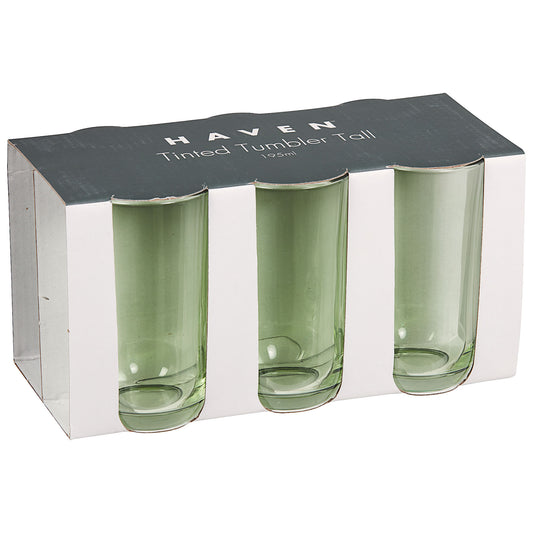 Tinted Glass Tumbler Tall 6pk
