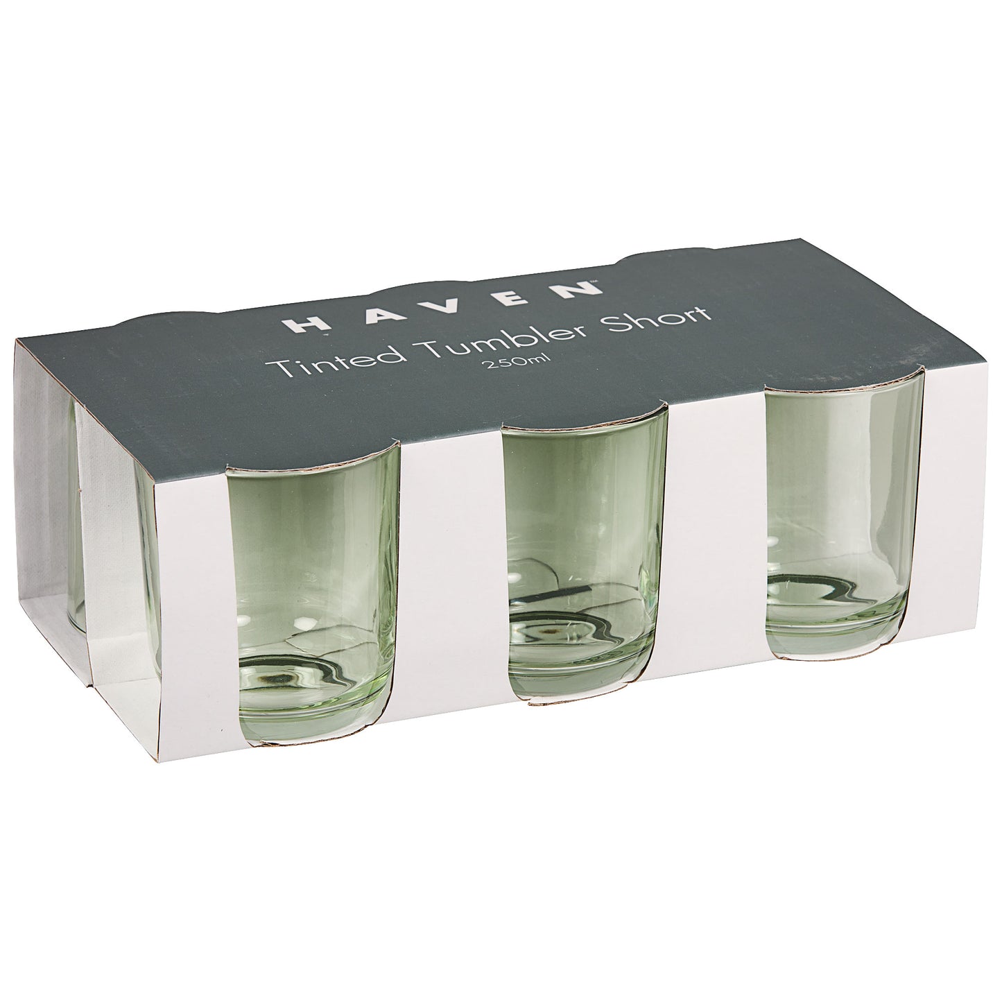 Tinted Glass Tumbler Short 6pk