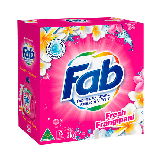 Fab Laundry Powder Fresh Frangipani 2kg