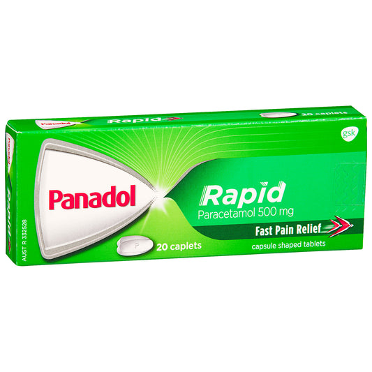 Panadol Caplets Rapid Paracetamol 20pk