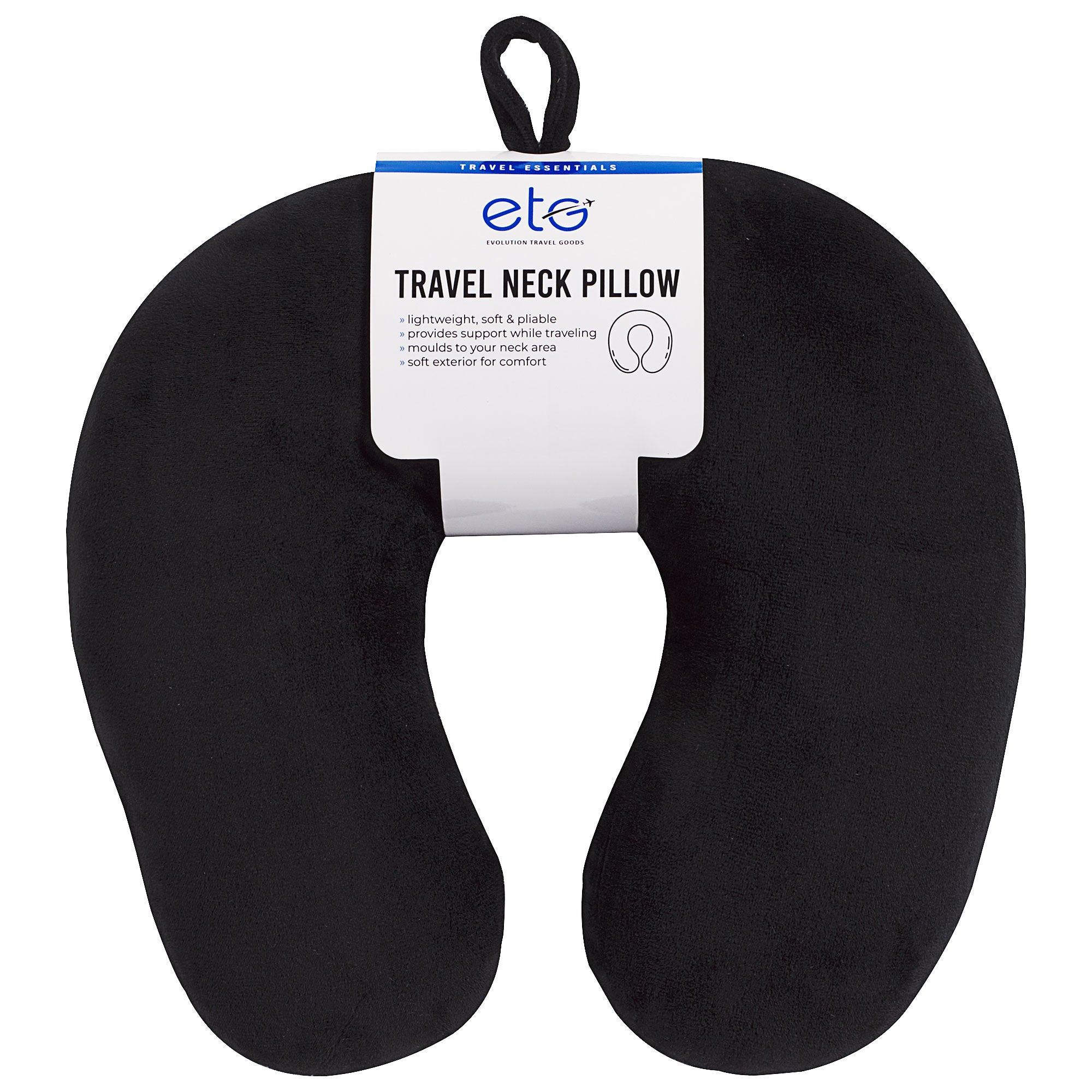 Travel Neck Pillow Black The Reject Shop