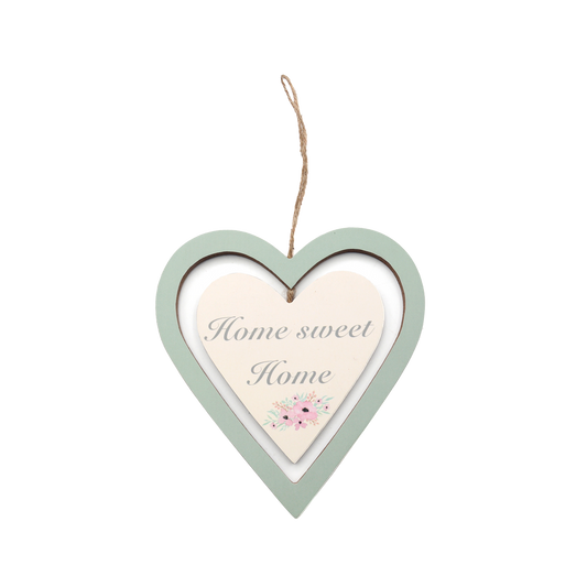 Home Sweet Home Hanging Heart Plaque