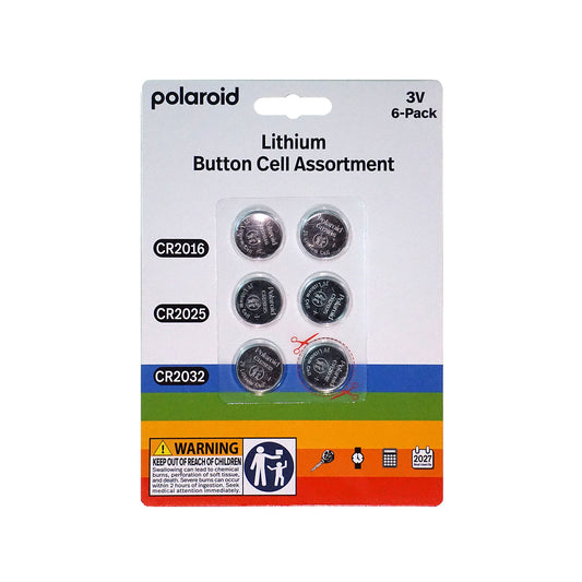 Polaroid Litium Button Cell Battery 6pk