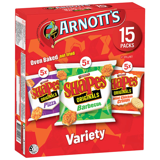 Arnott's Shapes Multipack Crackers Variety 15pk
