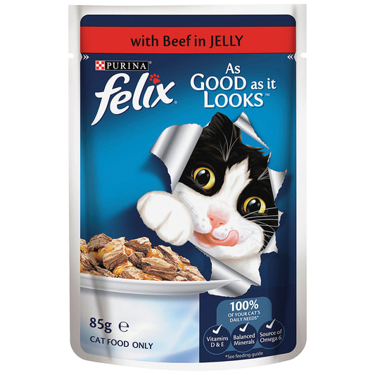 Purina Felix Beef in Jelly 85g