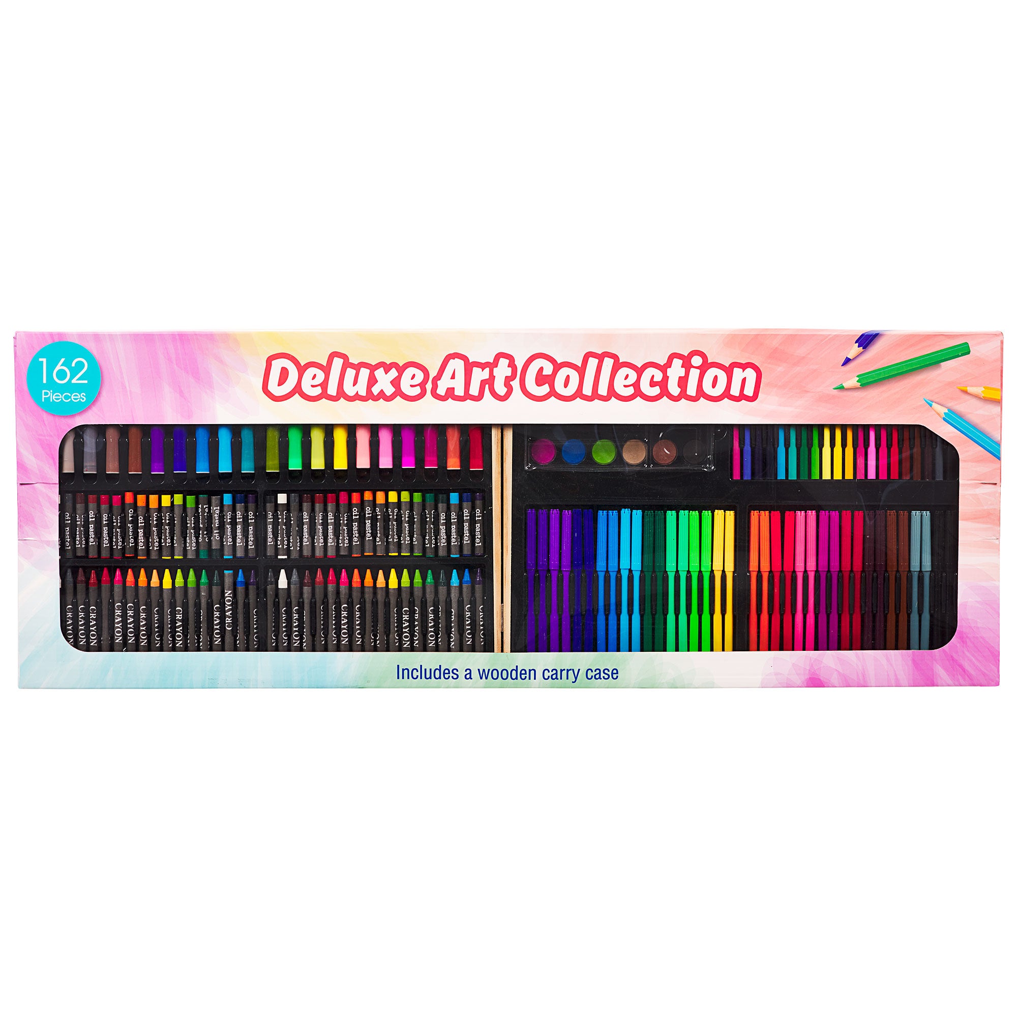 Jumbo Art Set in Wooden Box The Reject Shop