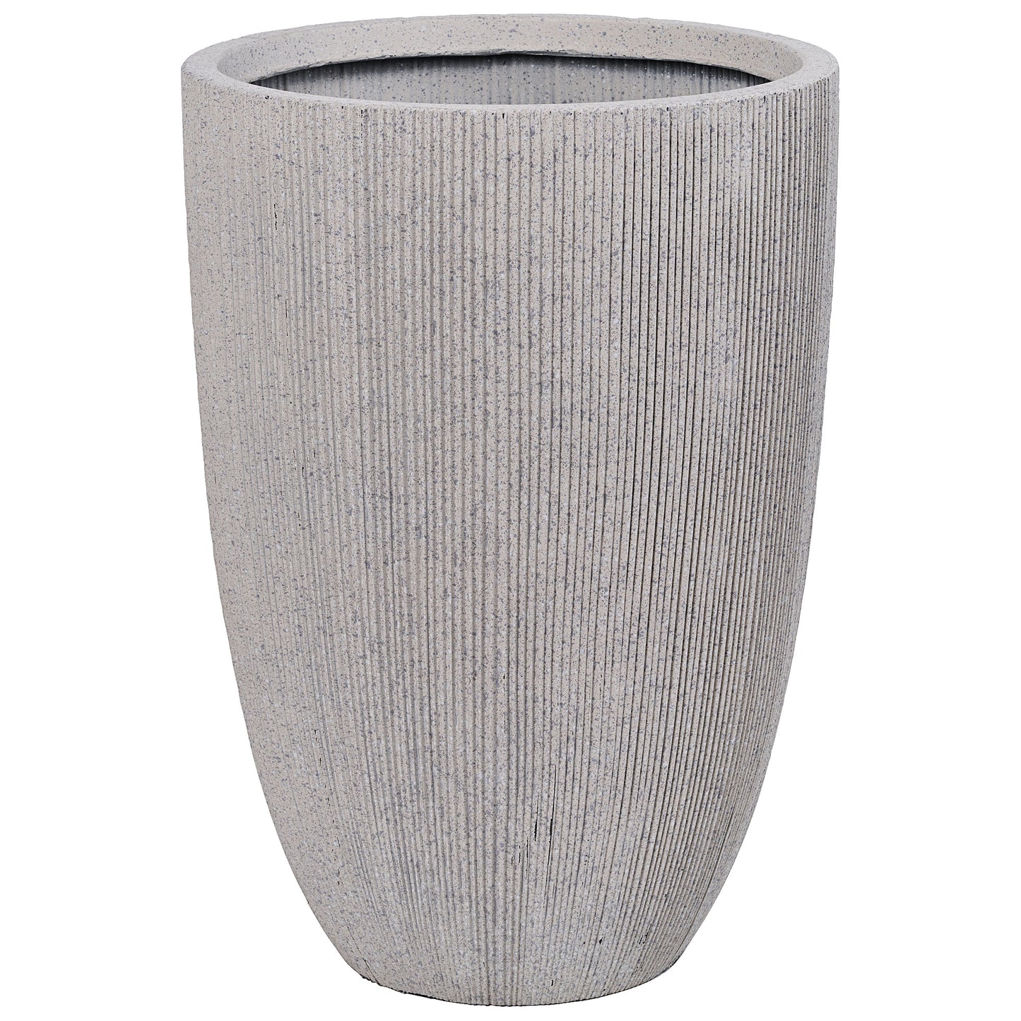 Resin Vertical Ribbed Pot Large