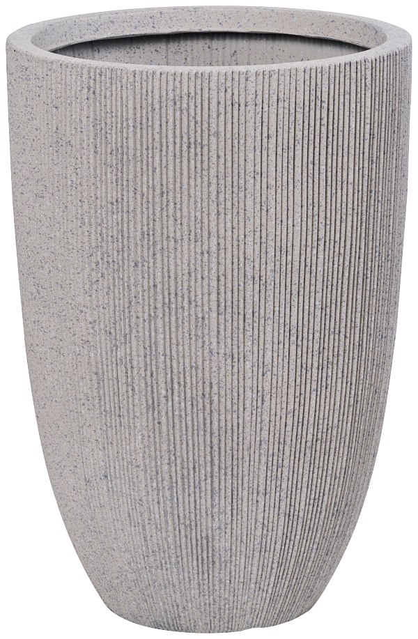 Resin Vertical Ribbed Pot Medium