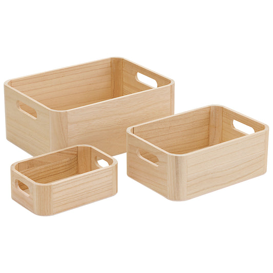 Wooden Basket Set of 3
