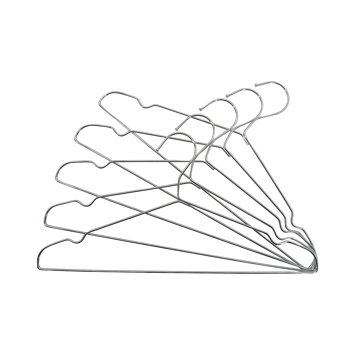 Deluxe Chrome Wire Hangers 5pk