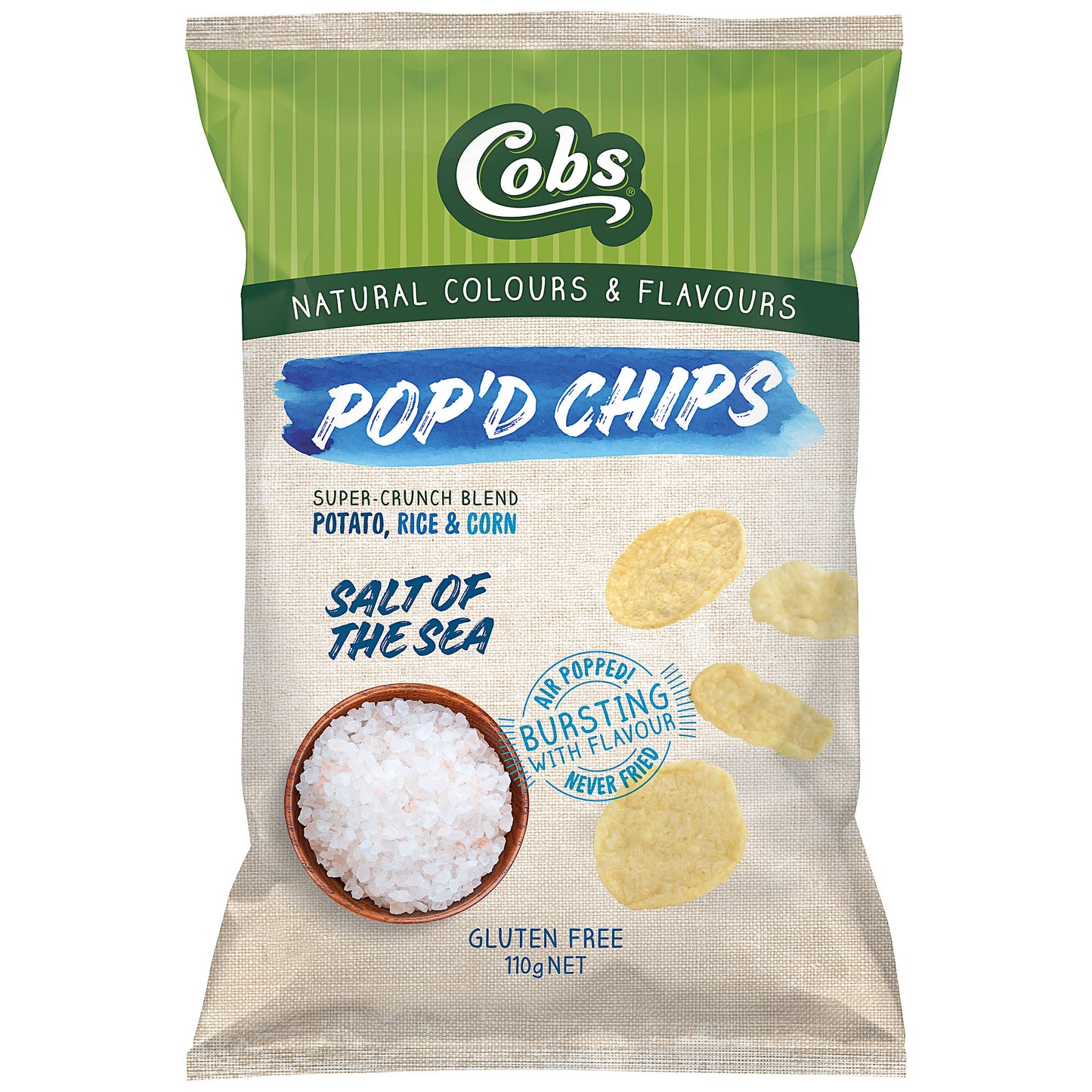 Cobs Pop'd Chips Sea Salt 110g