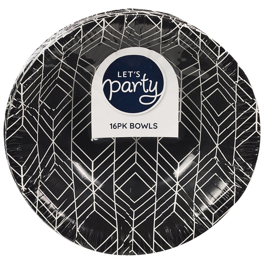 Geometric Printed Paper Bowl 16pk