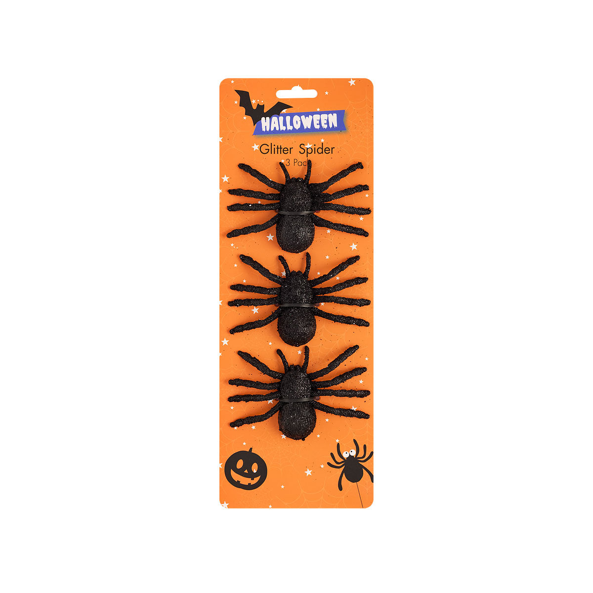 Halloween Glitter Spider 3pk