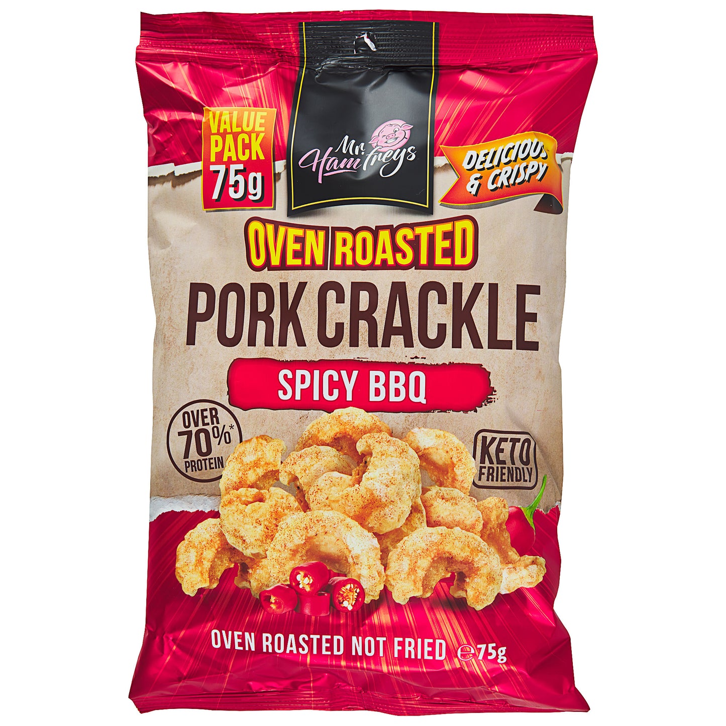 Mr Hamfreys Pork Crackle Spicy BBQ 75g