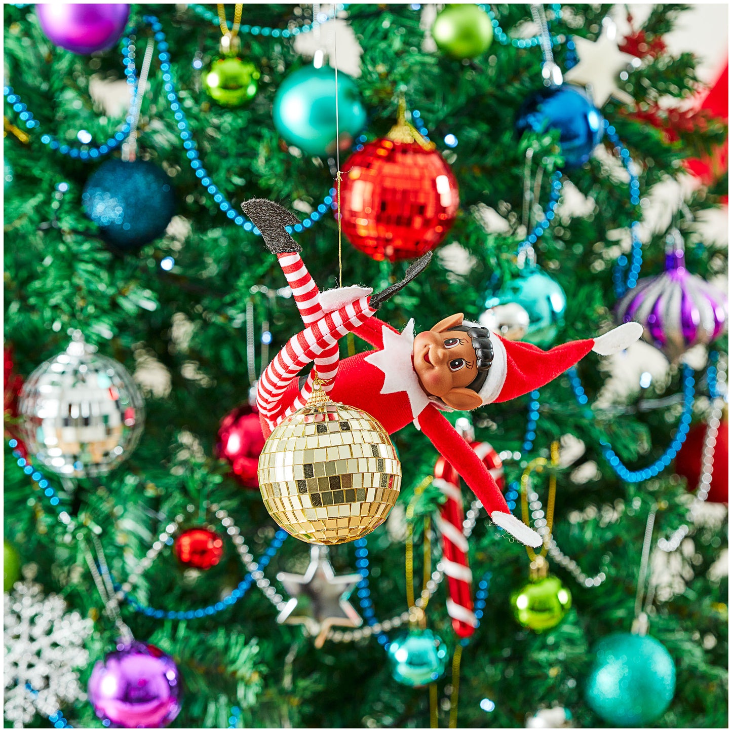 Disco Ball Tree Decoration 8cm Assorted