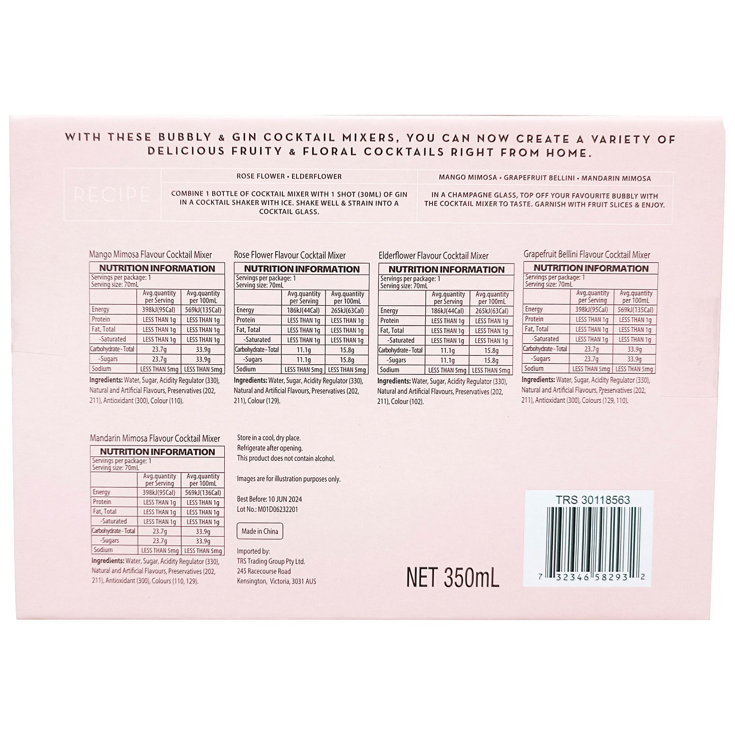 Bubbly & Gin Cocktail Mixers Variety 5pk