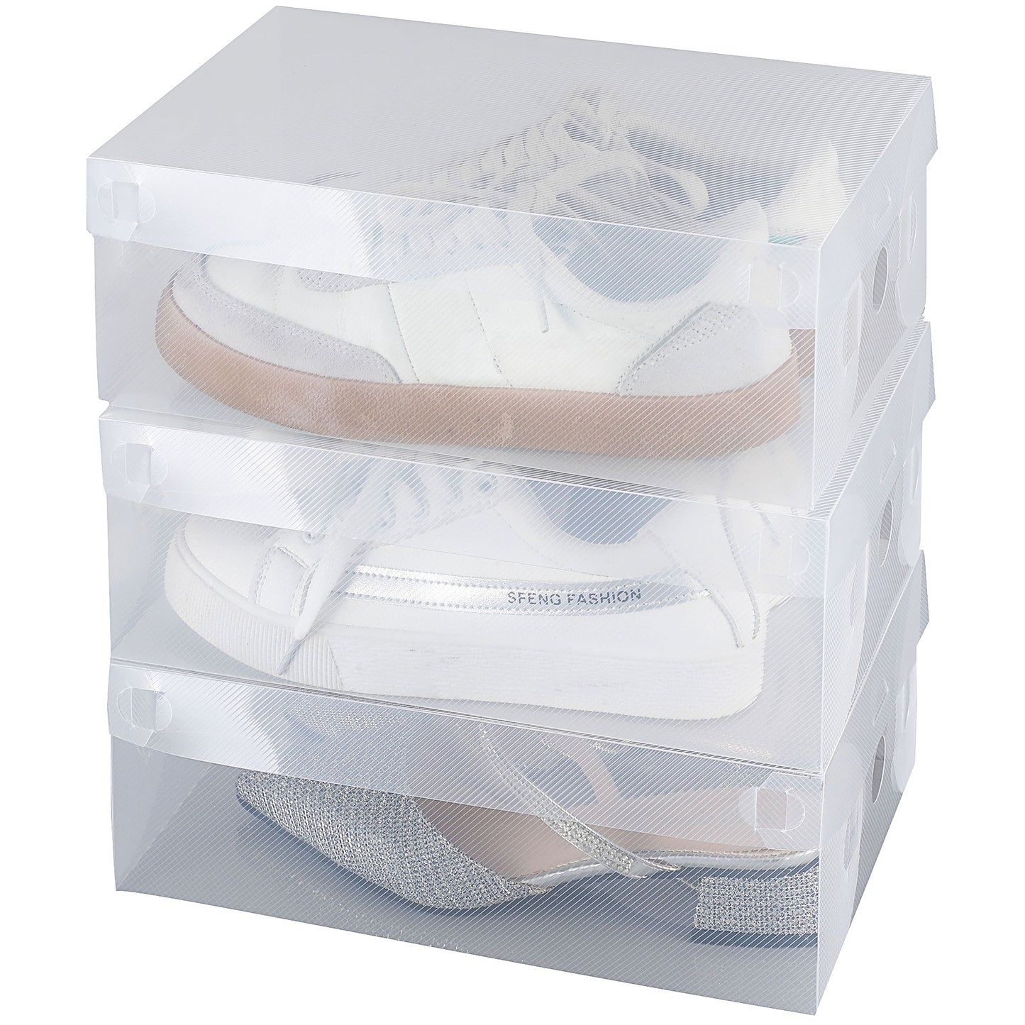 Stack & Store Clear Shoe Box 3pk