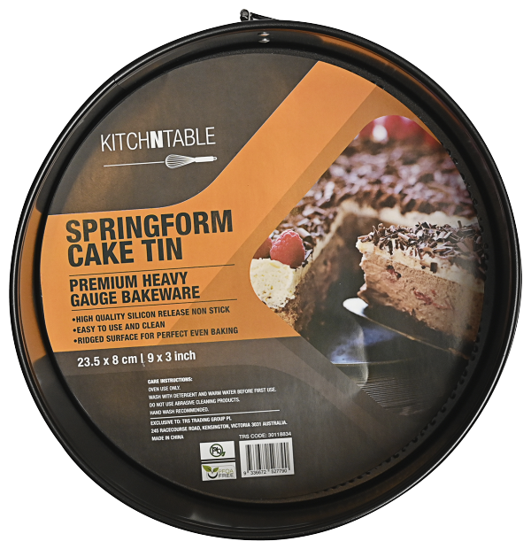 KitchNTable Heavy Duty Spring Form Cake Tin 23.5x8cm