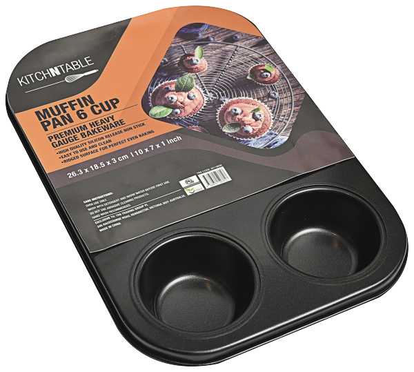 KitchNTable Heavy Duty 6Cup Muffin Tray The Reject Shop